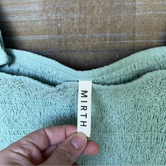 Mirth Georgia Midi Dress Frost Green Convertible Preppy Boho Summer Womens M - Picture 4 of 7